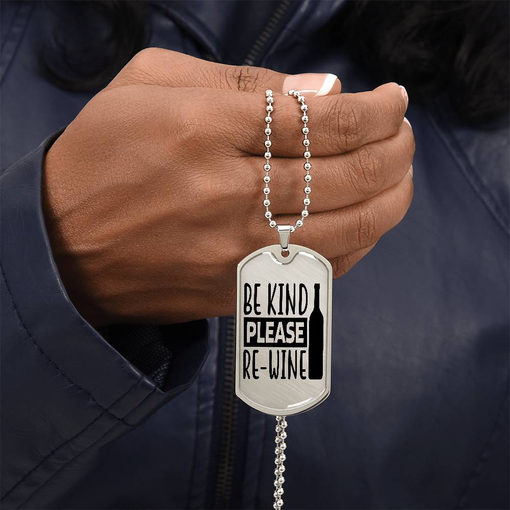 Re-Wine Dog Tag Necklace - GetGifts