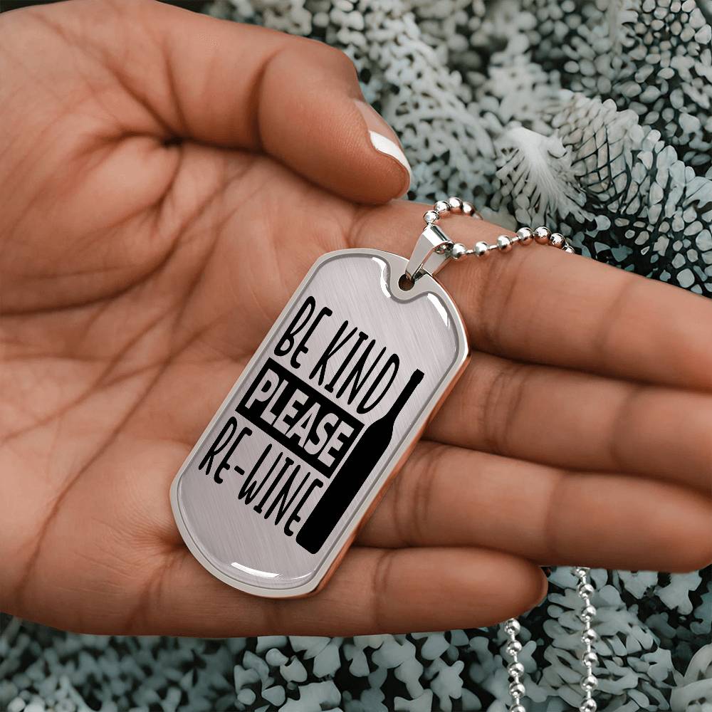 Re-Wine Dog Tag Necklace - GetGifts