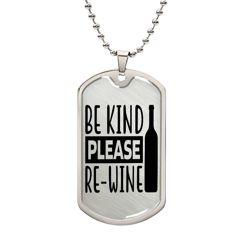 Re-Wine Dog Tag Necklace - GetGifts