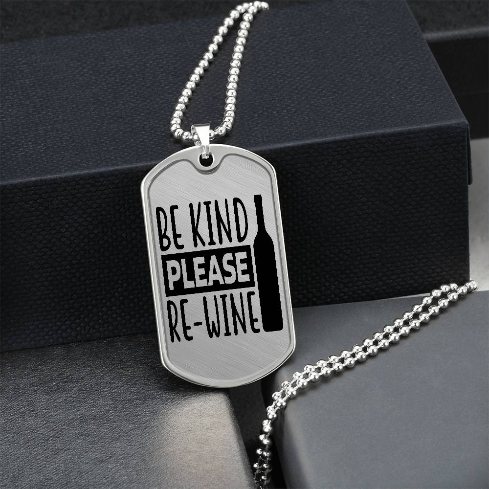 Re-Wine Dog Tag Necklace - GetGifts