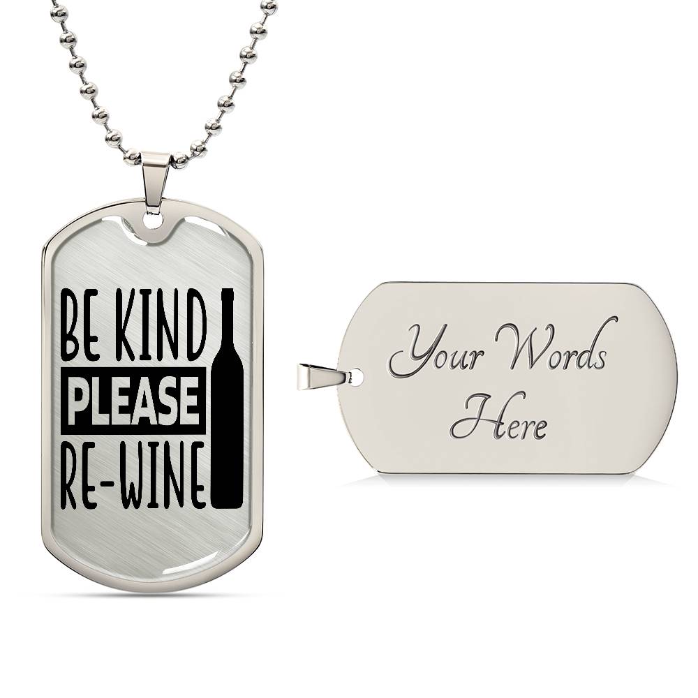 Re-Wine Dog Tag Necklace - GetGifts