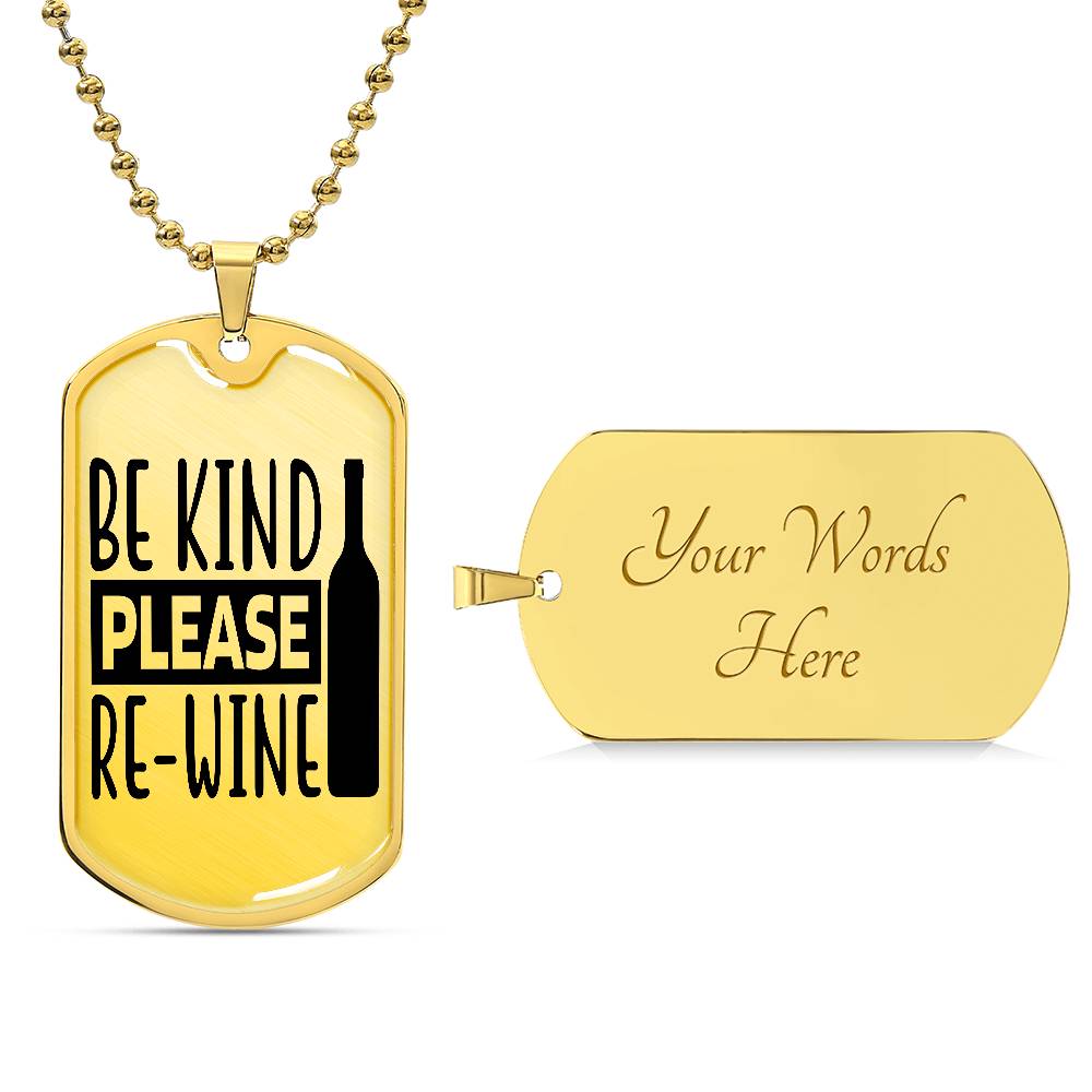 Re-Wine Dog Tag Necklace - GetGifts