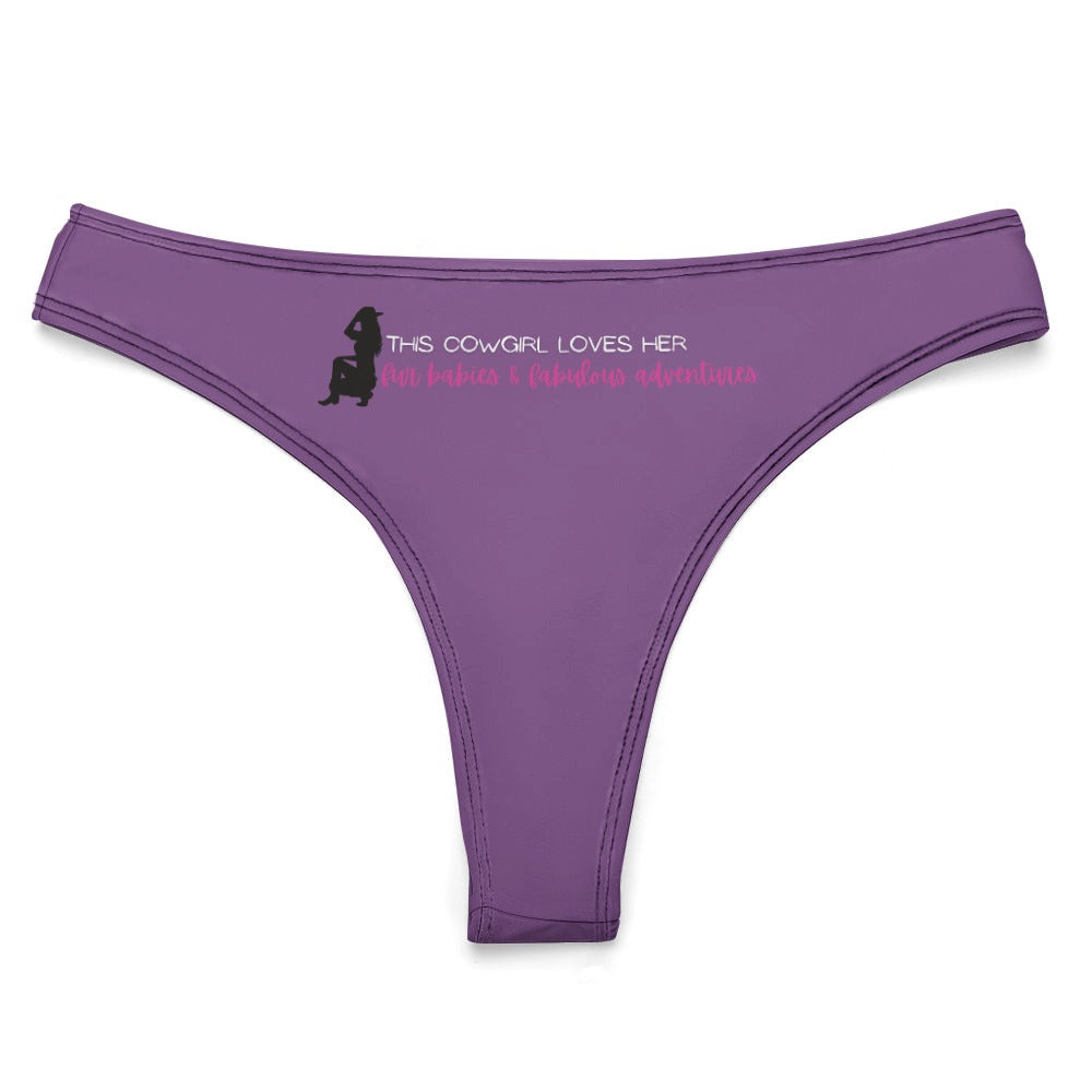 Cowgirl Loves Her Fur Babies Thong - GetGifts
