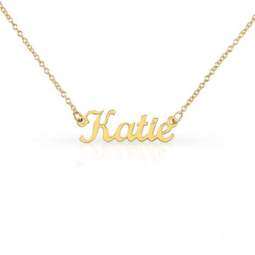 Personalized Name Necklace - 18k Yellow Gold Finish
