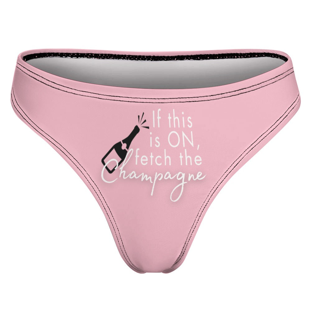 Midnight Mischief Champagne Thong - GetGifts