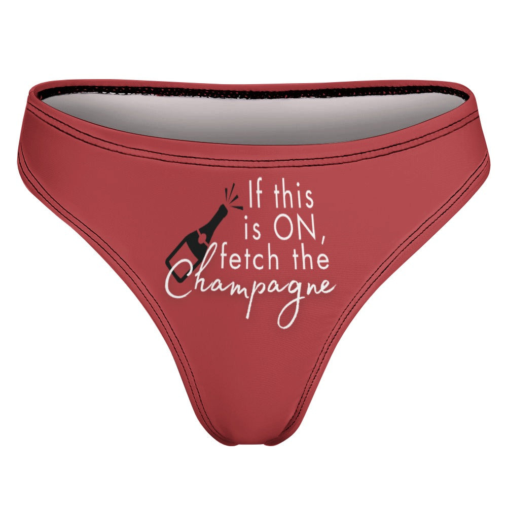 Midnight Mischief Champagne Thong - GetGifts
