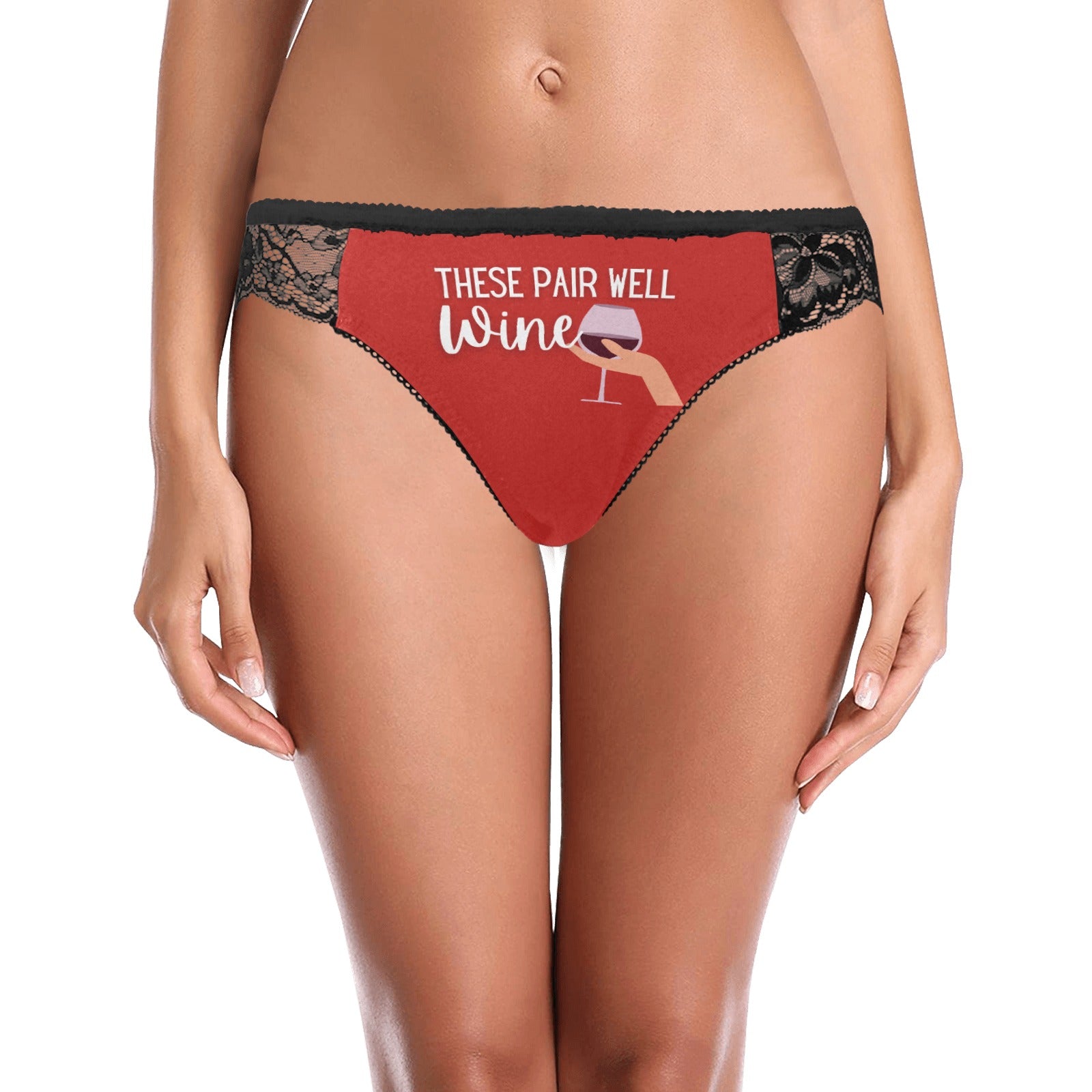 Pairs Well with Wine Lace Undies - GetGifts