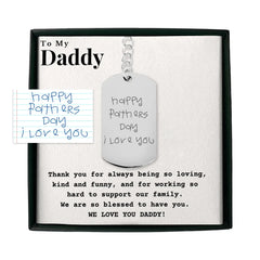 Handwritten Message Keychain