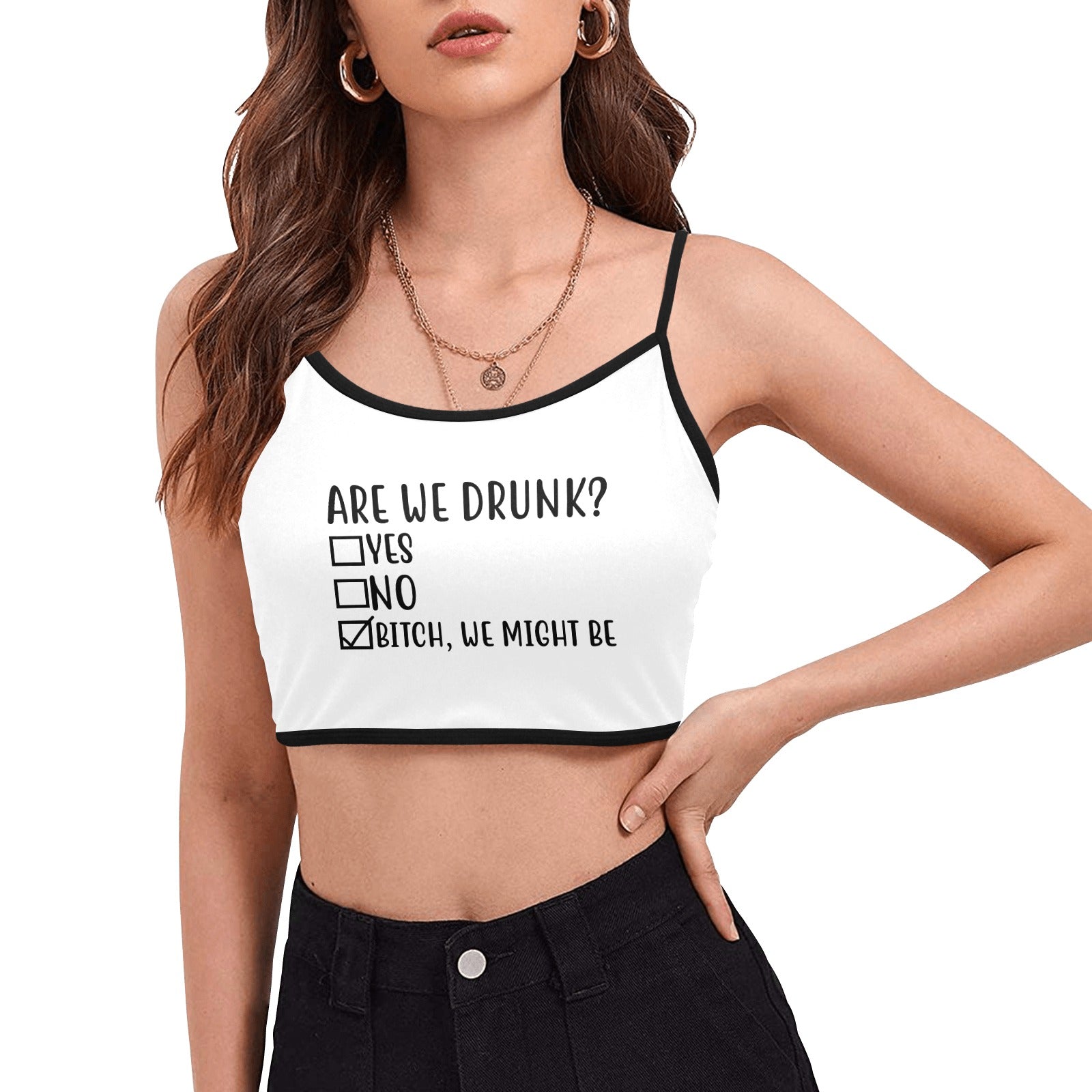 Are We Drunk Crop Top - GetGifts