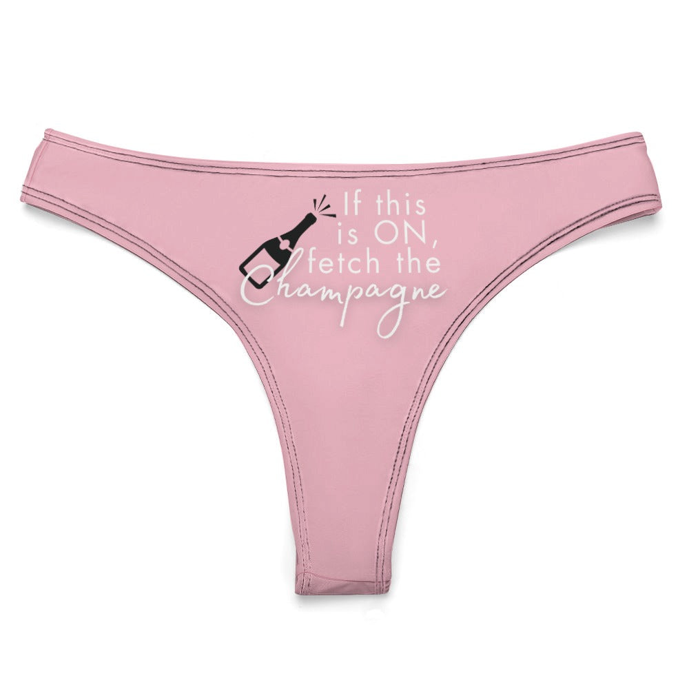 Midnight Mischief Champagne Thong - GetGifts