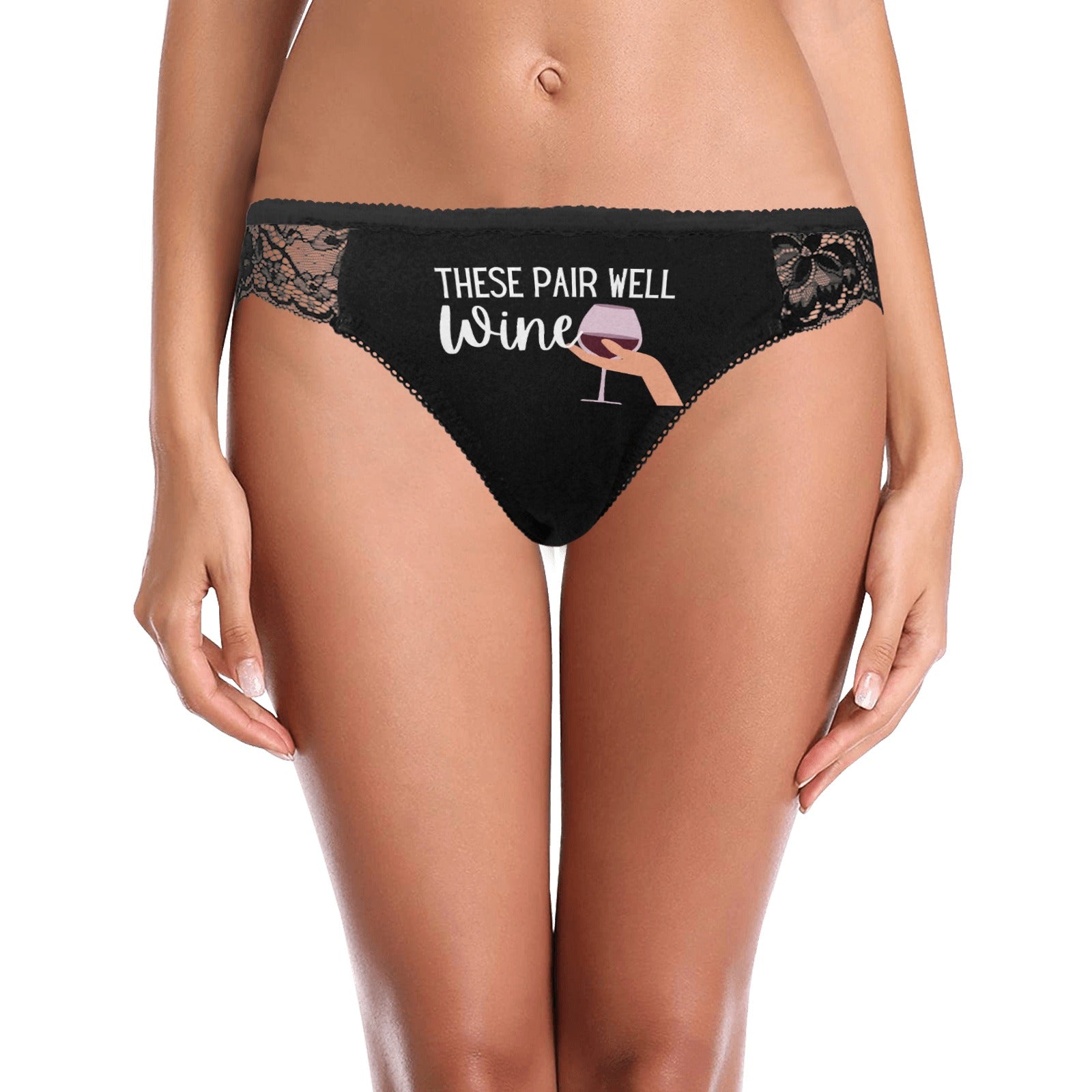 Pairs Well with Wine Lace Undies - GetGifts