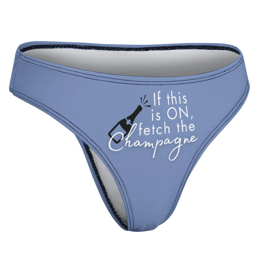 Midnight Mischief Champagne Thong - GetGifts