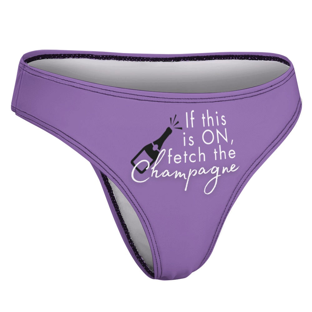 Midnight Mischief Champagne Thong - GetGifts
