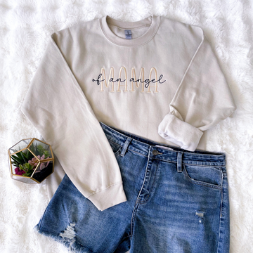 Mama of an Angel Embroidered Sweatshirt