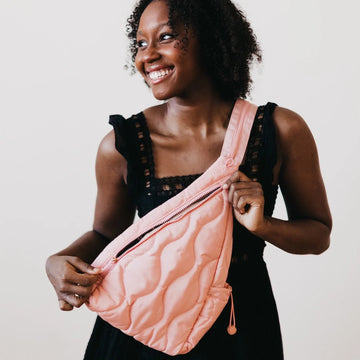 Striding Through Philly Puffer Sling Bag & Backpack in Two Colors