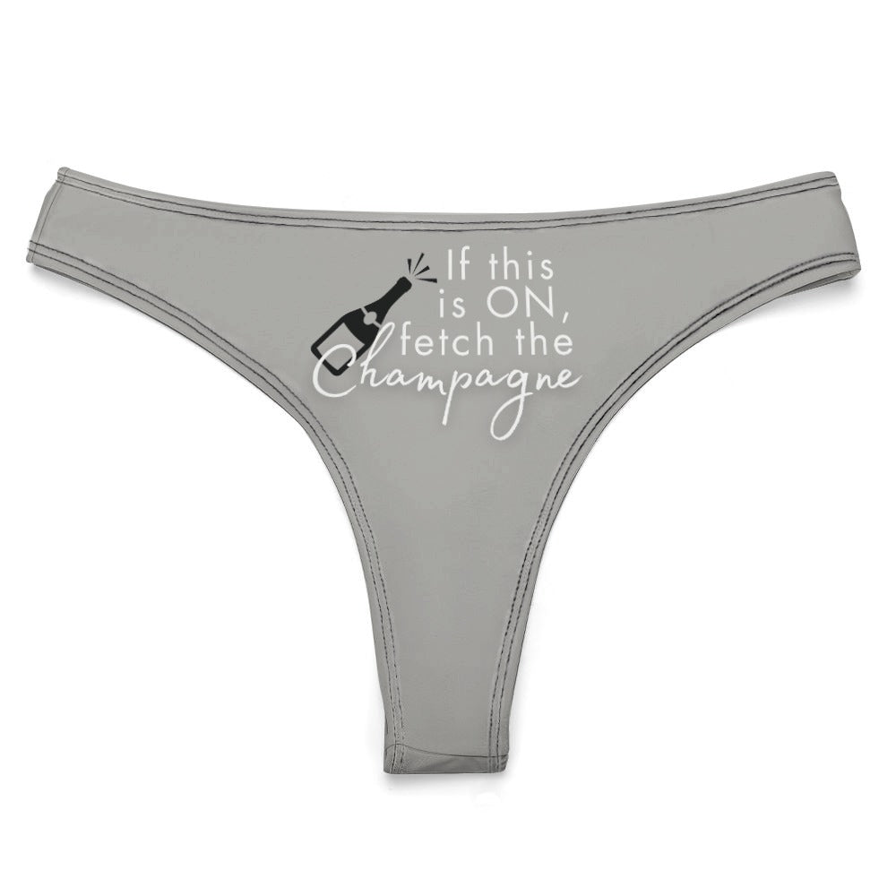 Midnight Mischief Champagne Thong - GetGifts