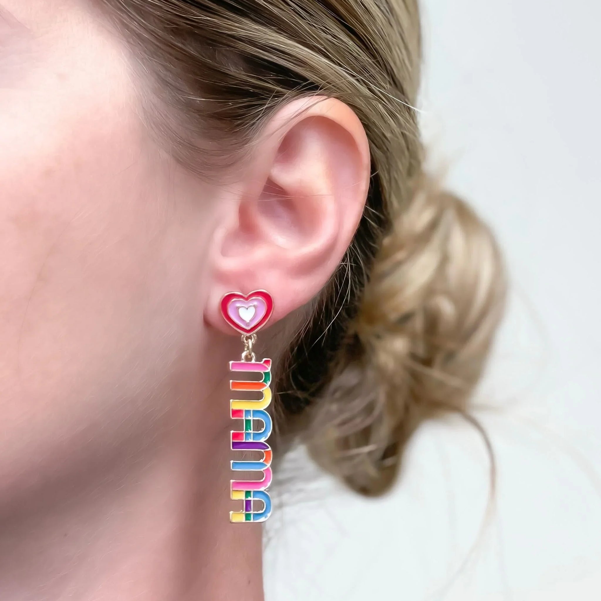 Colorful Mama Epoxy Dangle Earrings