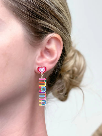 Colorful Mama Epoxy Dangle Earrings