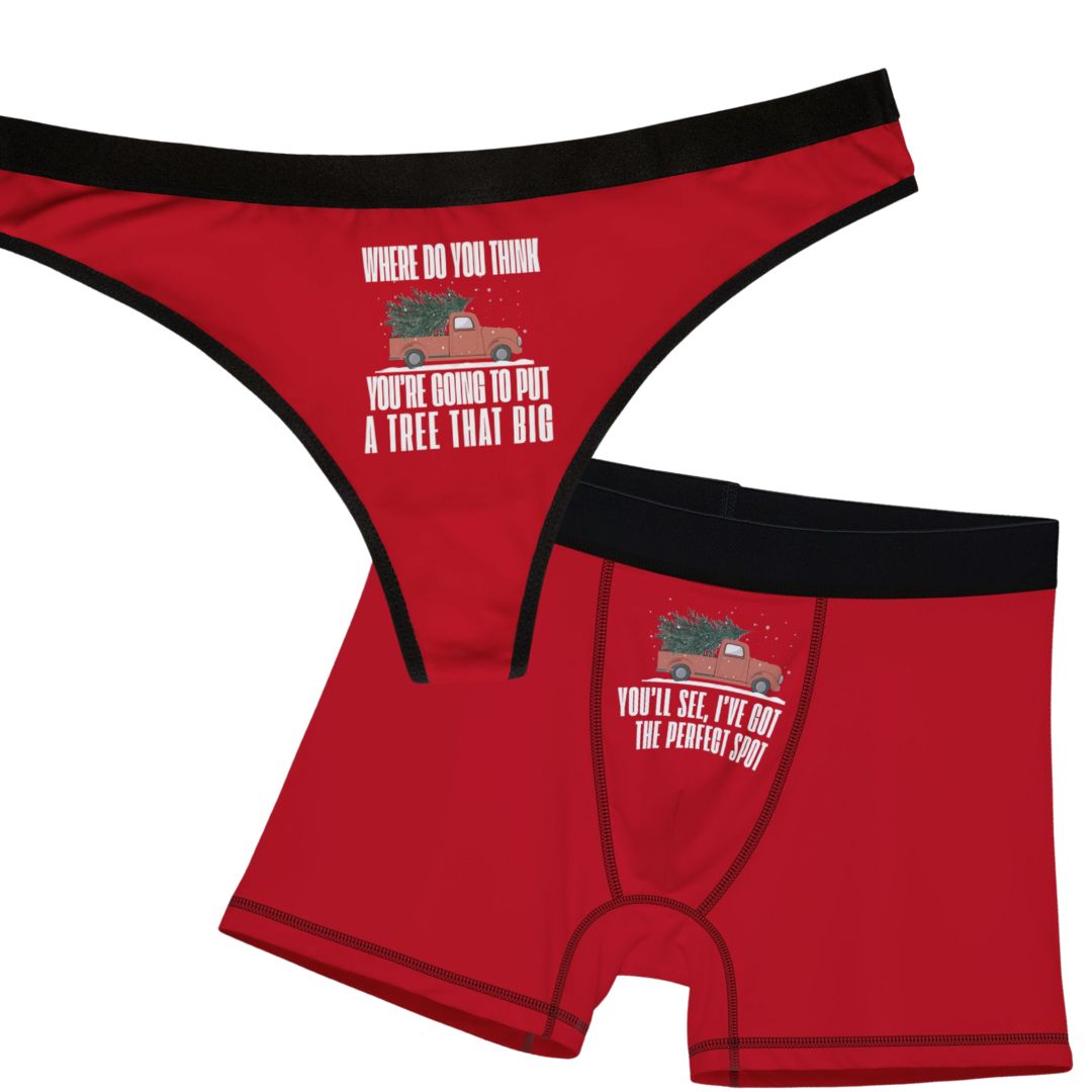 Oh, Christmas Tree! Thong & Boxer Set - GetGifts