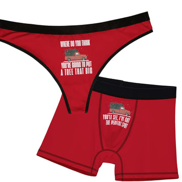 Oh, Christmas Tree! Thong & Boxer Set