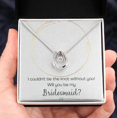 Bridesmaid necklace and message card