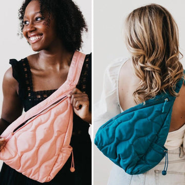Striding Through Philly Puffer Sling Bag & Backpack in Two Colors