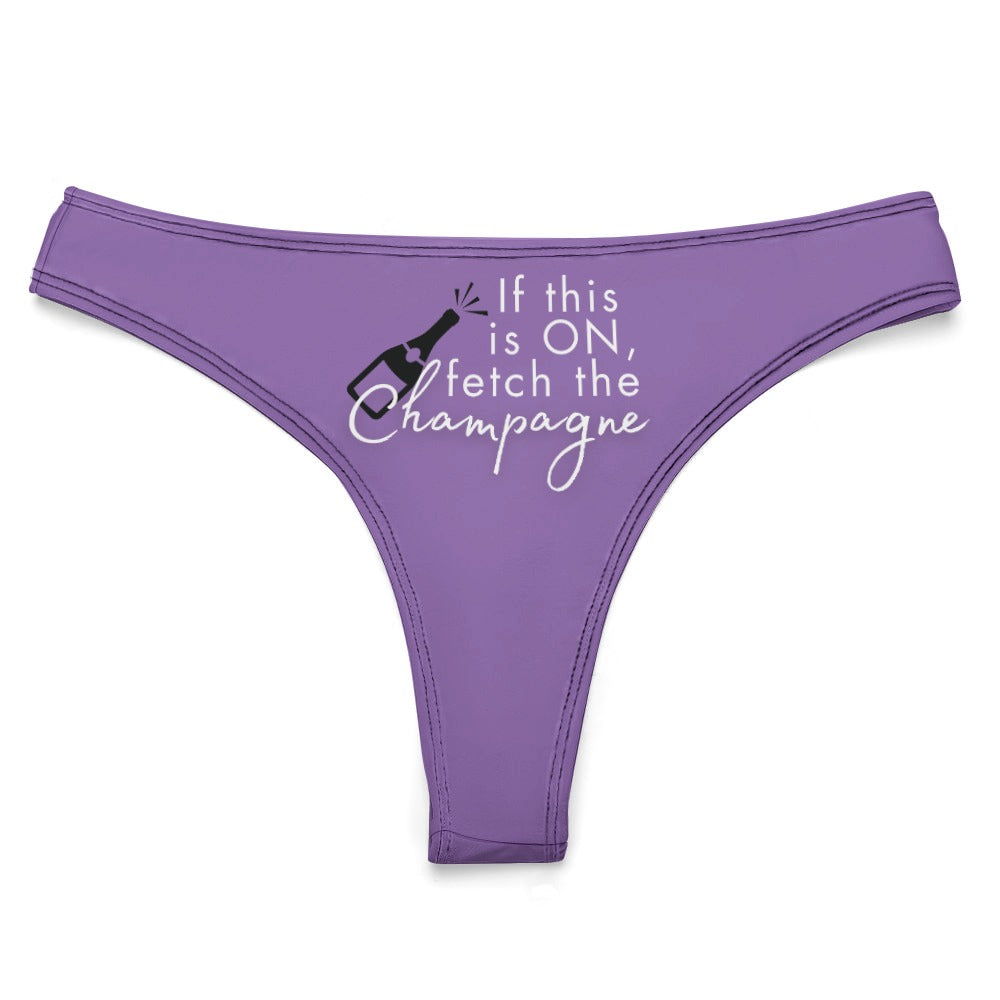 Midnight Mischief Champagne Thong - GetGifts