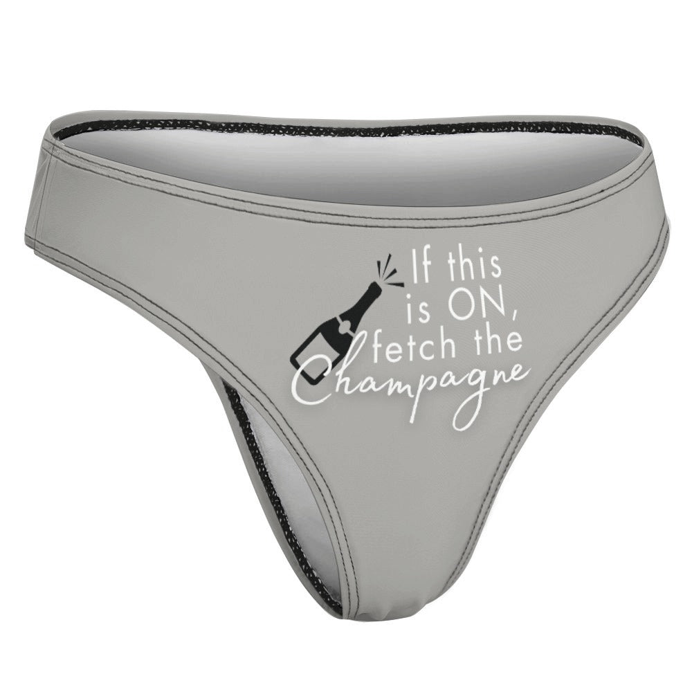 Midnight Mischief Champagne Thong - GetGifts