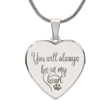 Always in My Heart Engraved Necklace