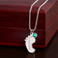 Baby Feet for Mama to Be Necklace - 1 Charm / Polished