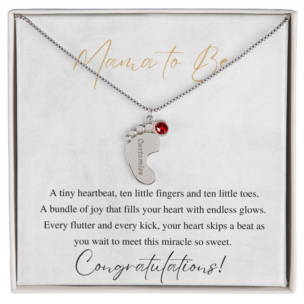 Baby Feet for Mama to Be Necklace - Jewelry