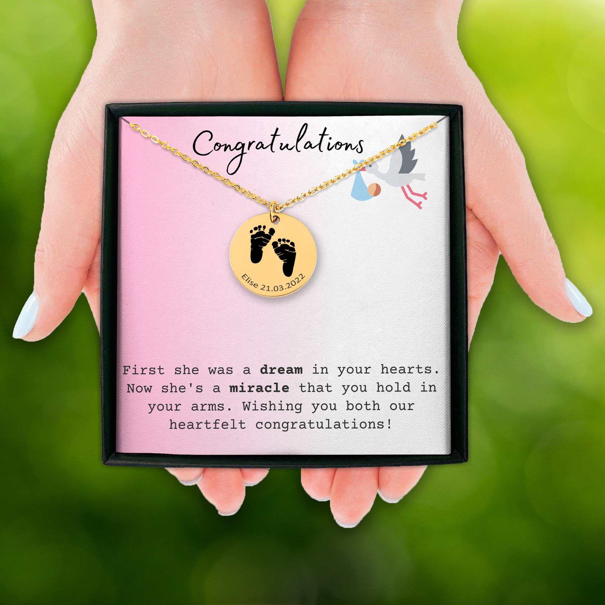 Baby Footprints Necklace - GetGifts