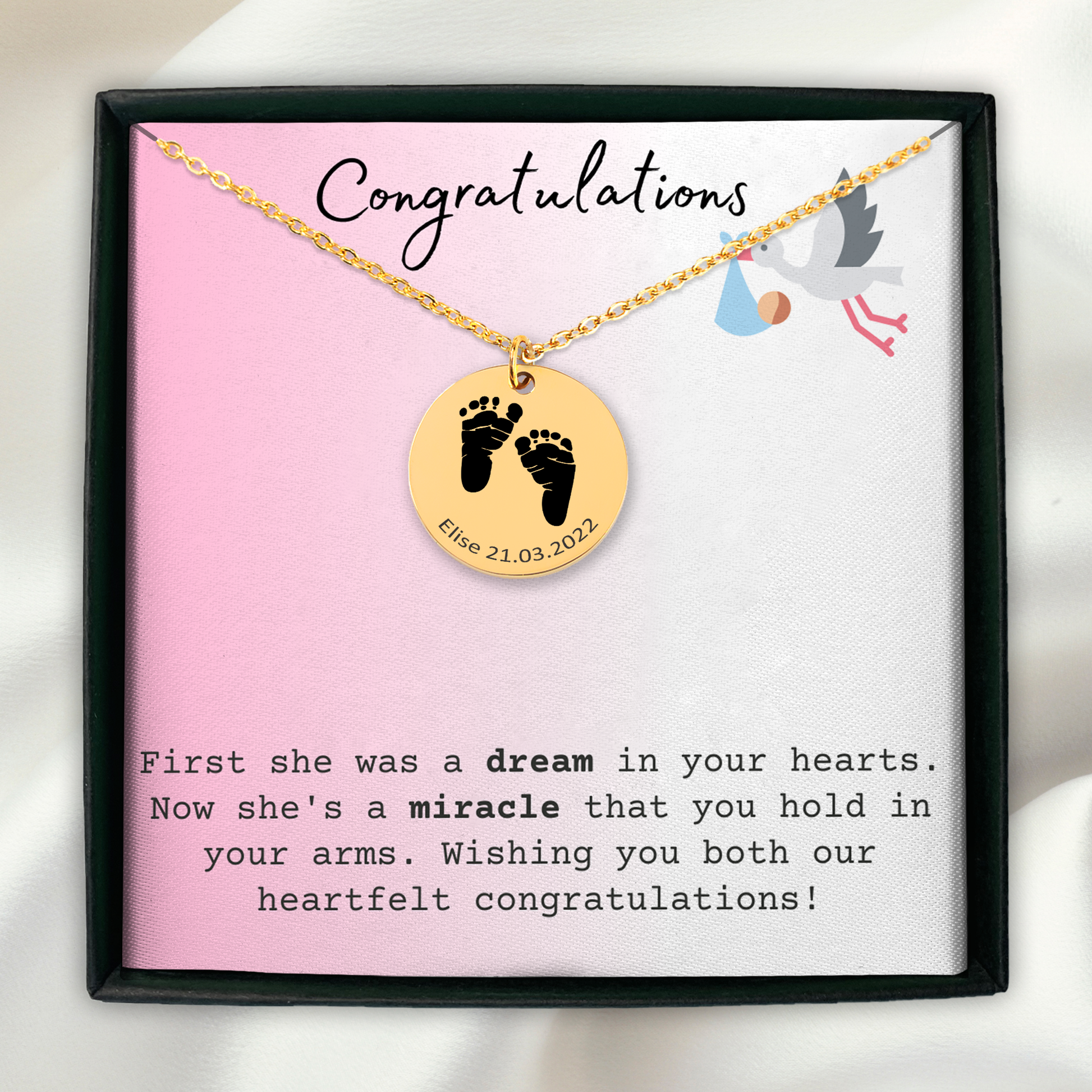 Baby Footprints Necklace - GetGifts