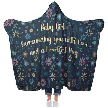 Baby Girl Hooded Blanket