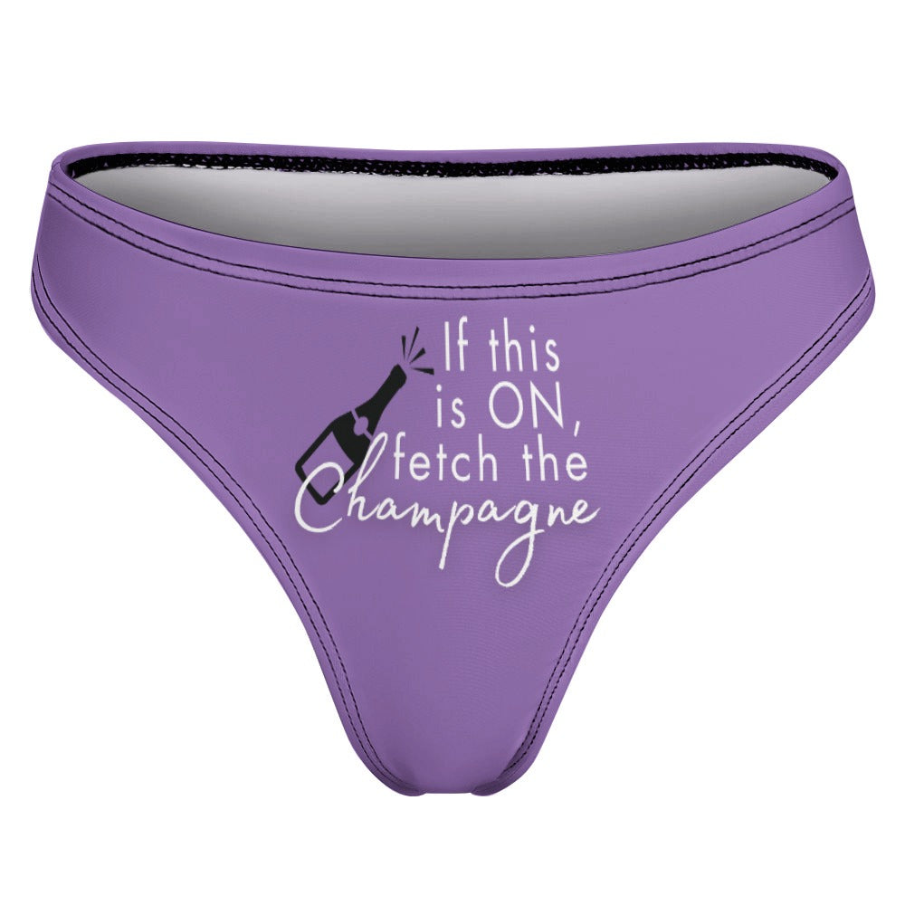 Midnight Mischief Champagne Thong - GetGifts