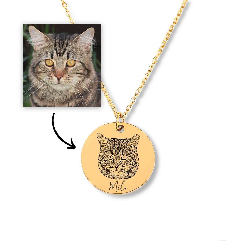 Cat Portrait Necklace - GetGifts