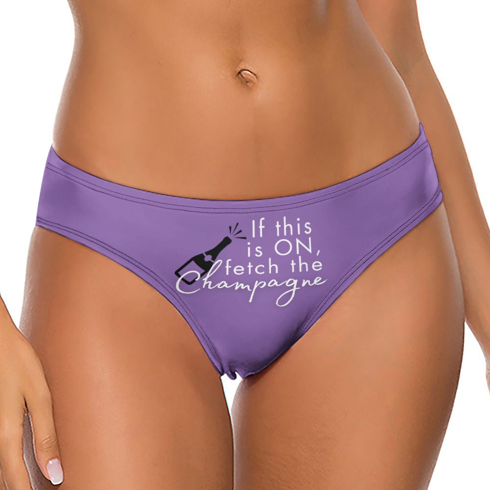 Midnight Mischief Champagne Thong - GetGifts