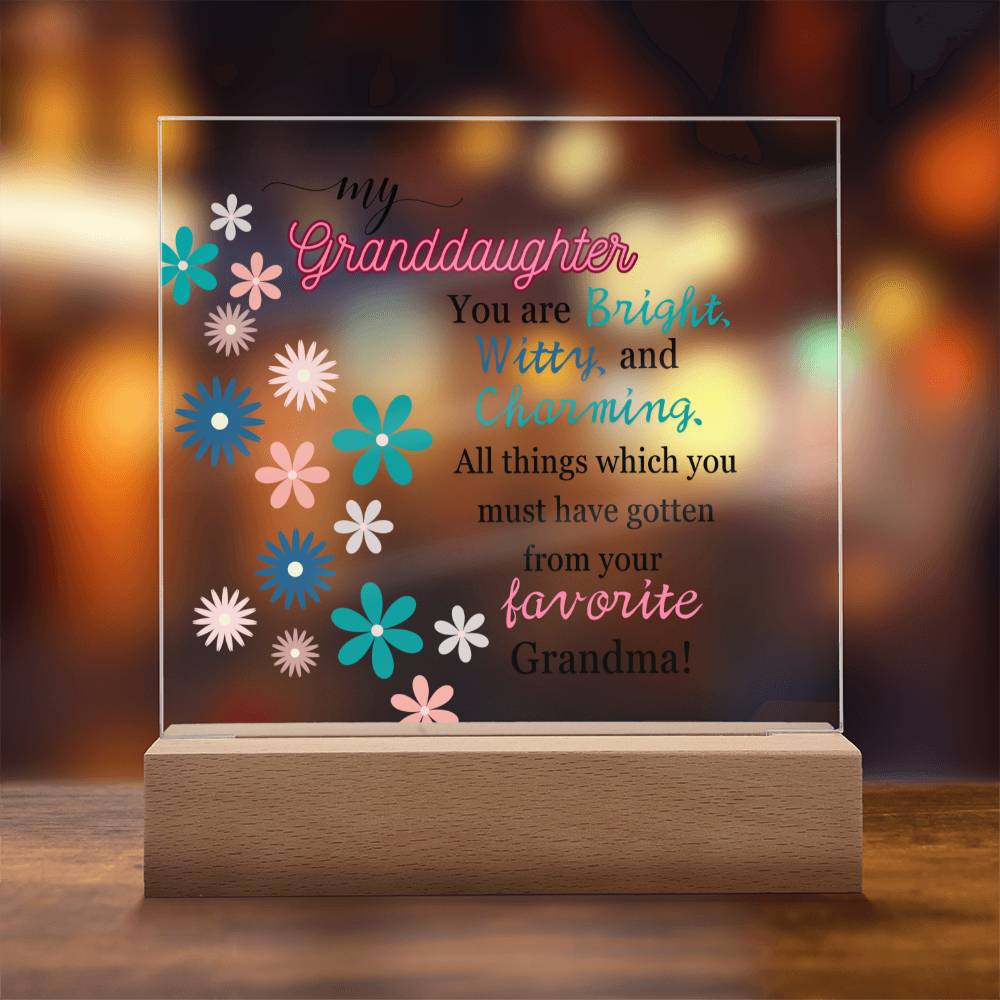 Charming Granddaughter Plaque - Jewelry