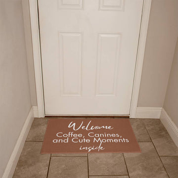 Coffee, Canines, & Cute Welcome Mat