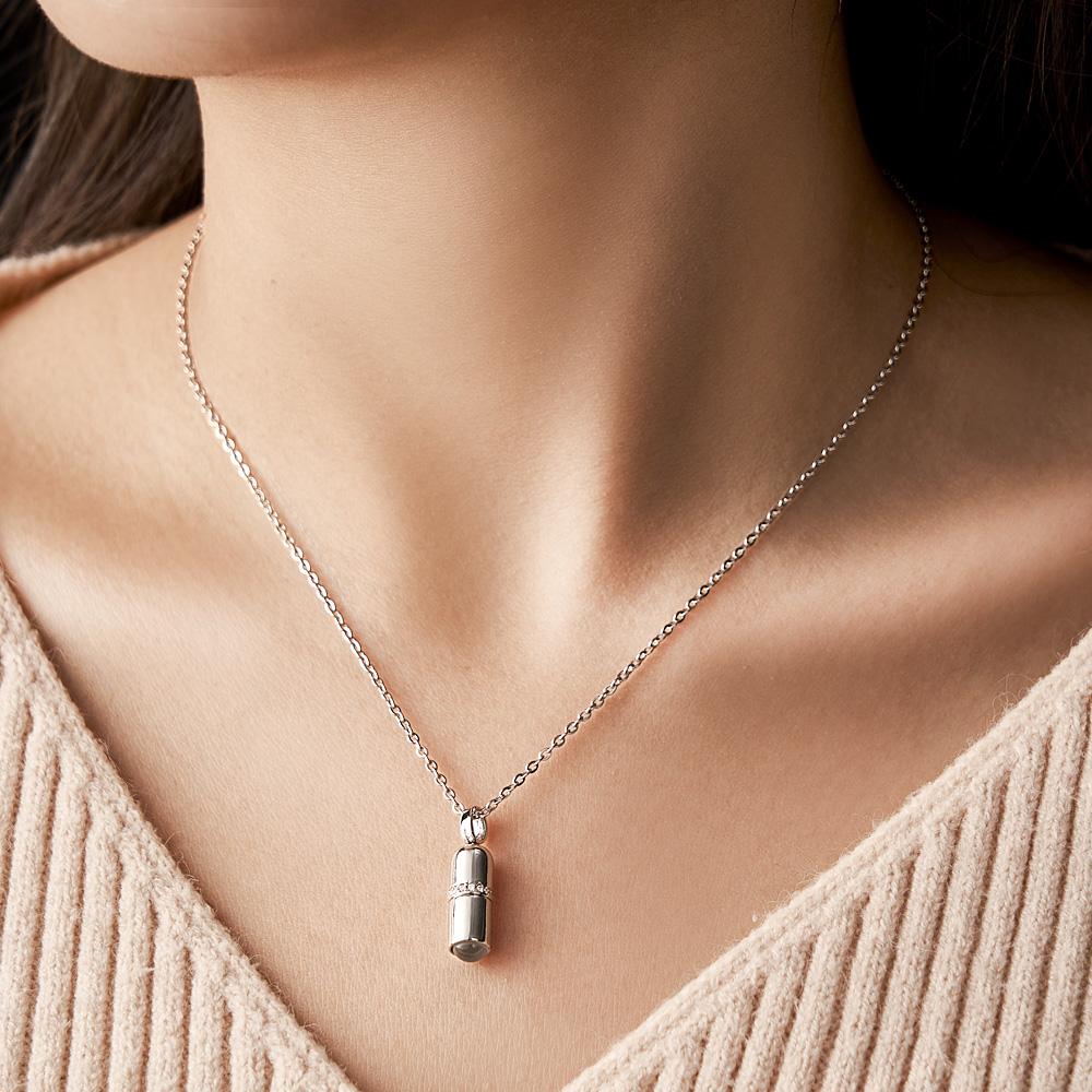 Custom Projection Pill Necklace