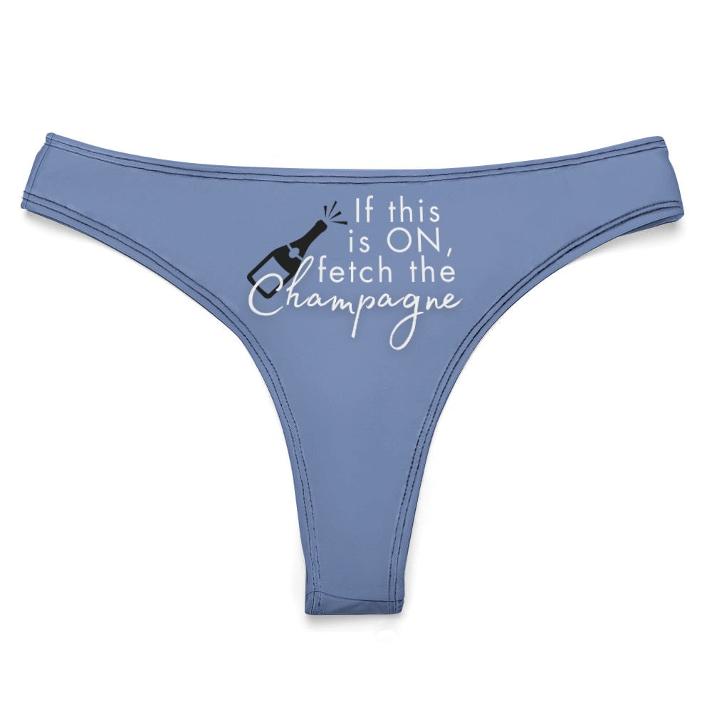 Midnight Mischief Champagne Thong - GetGifts