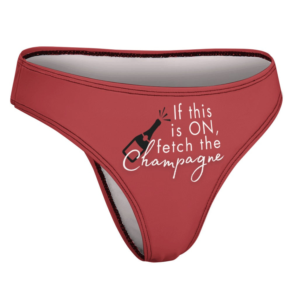 Midnight Mischief Champagne Thong - GetGifts