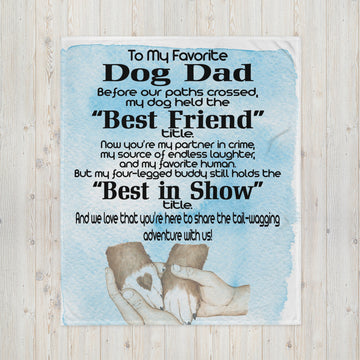 Dog Dad Best Friend Blanket
