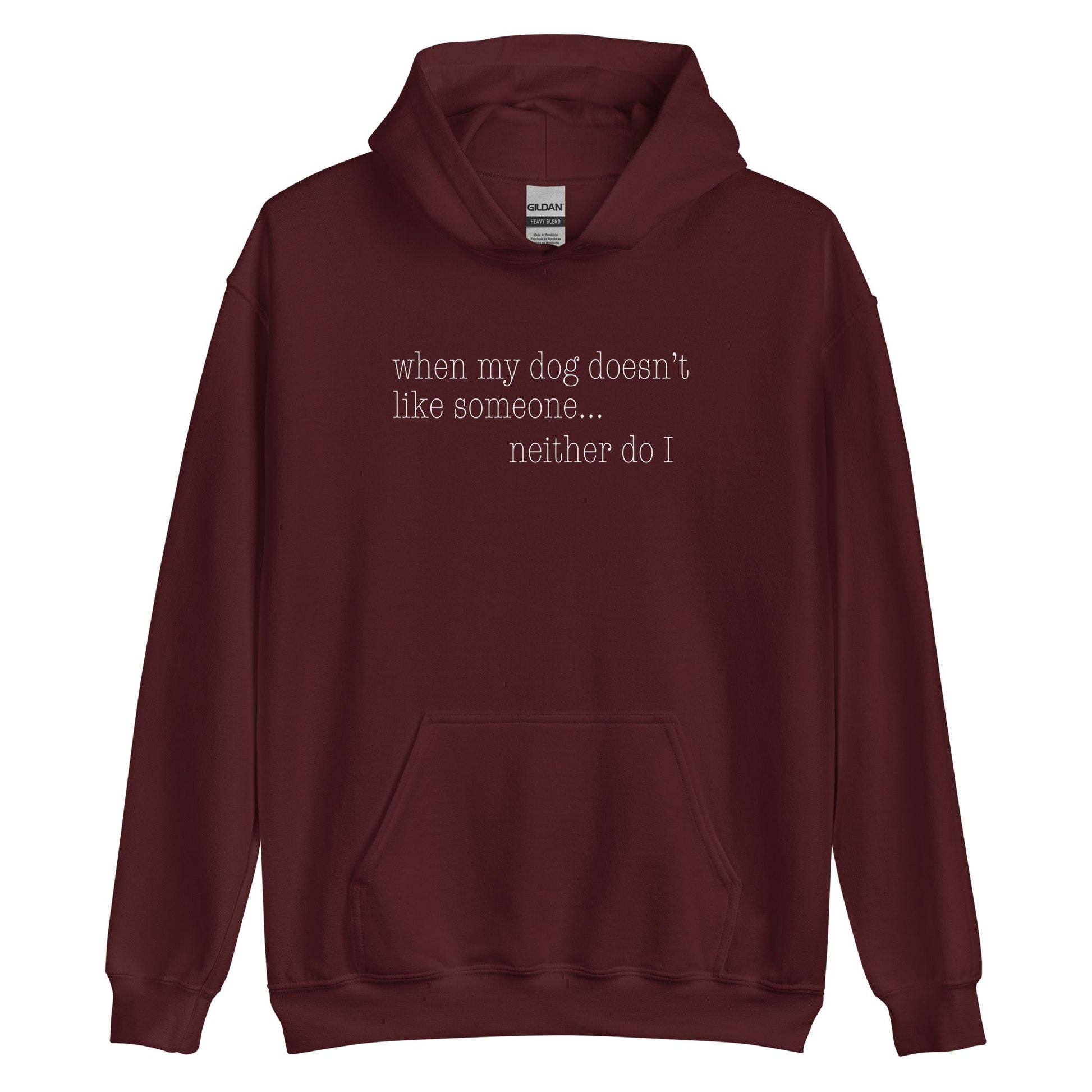 Dog Doesn’t Like Hoodie - Maroon / S
