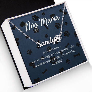 Dog Mama Pet Name Necklace