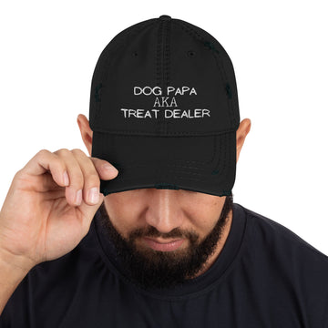 Dog Papa aka Treat Dealer Distressed Hat