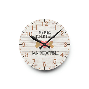 Dog's Dinner Non-Negotiable Wall Clock