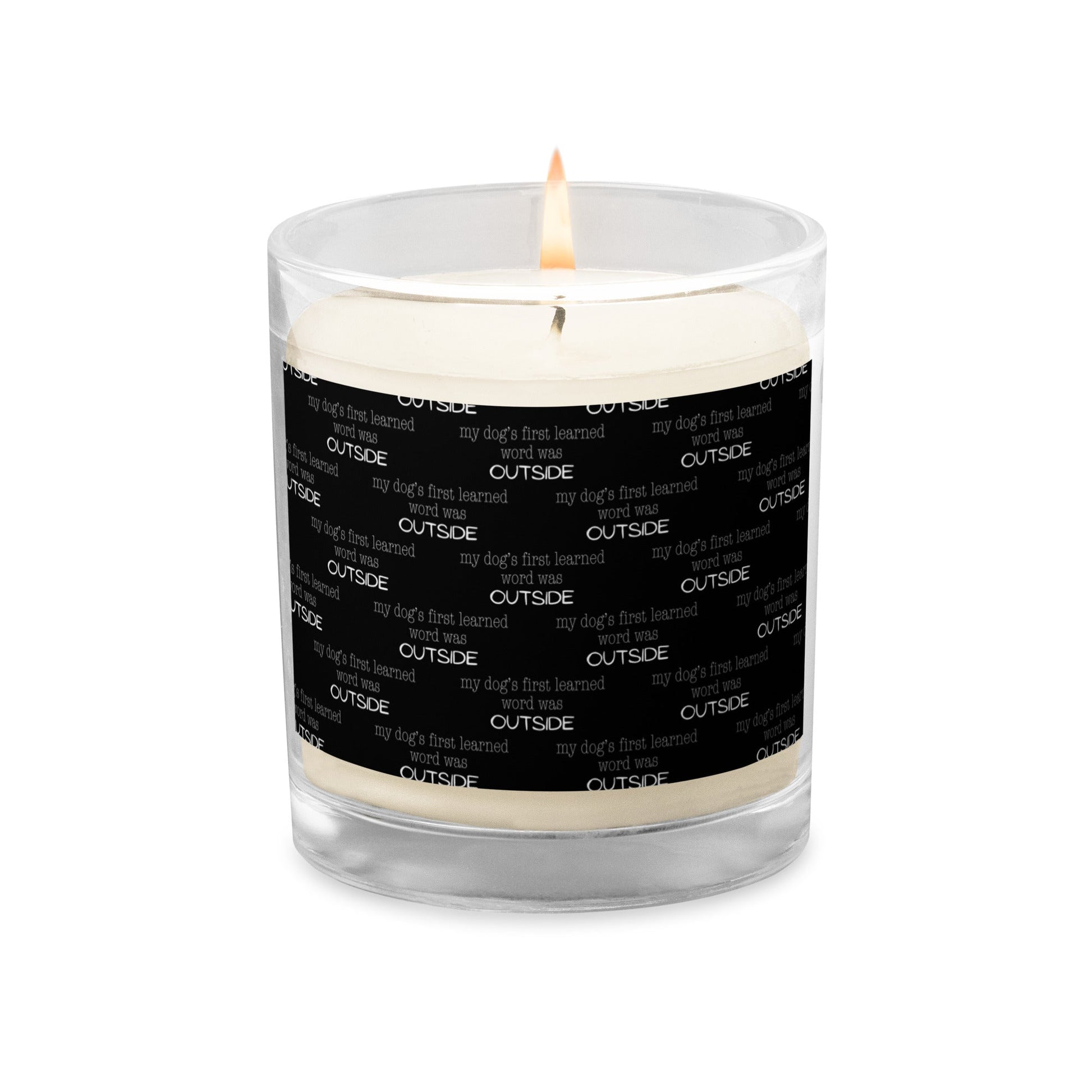 Dog’s First Word Was Outside Candle