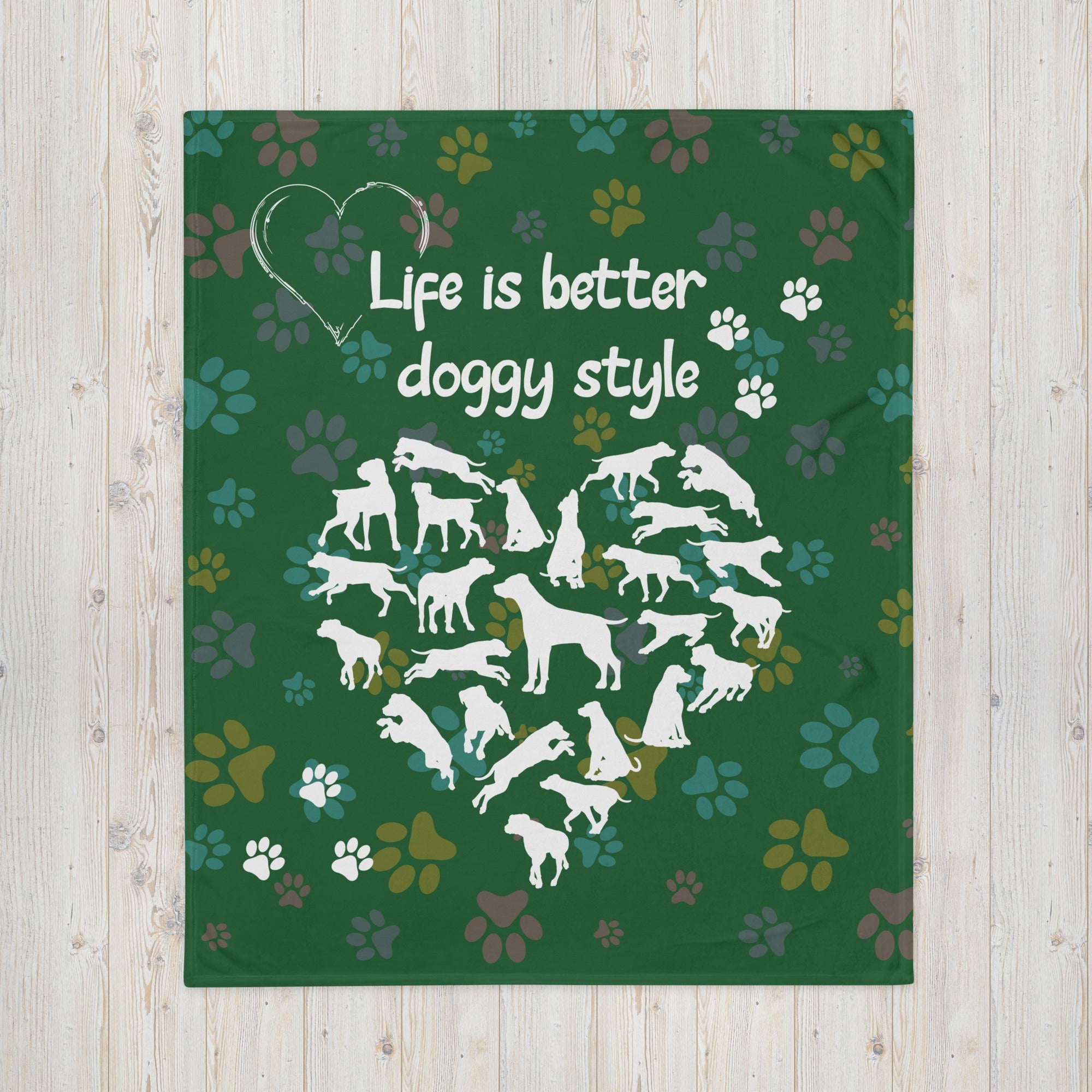 Doggy Style Throw Blanket