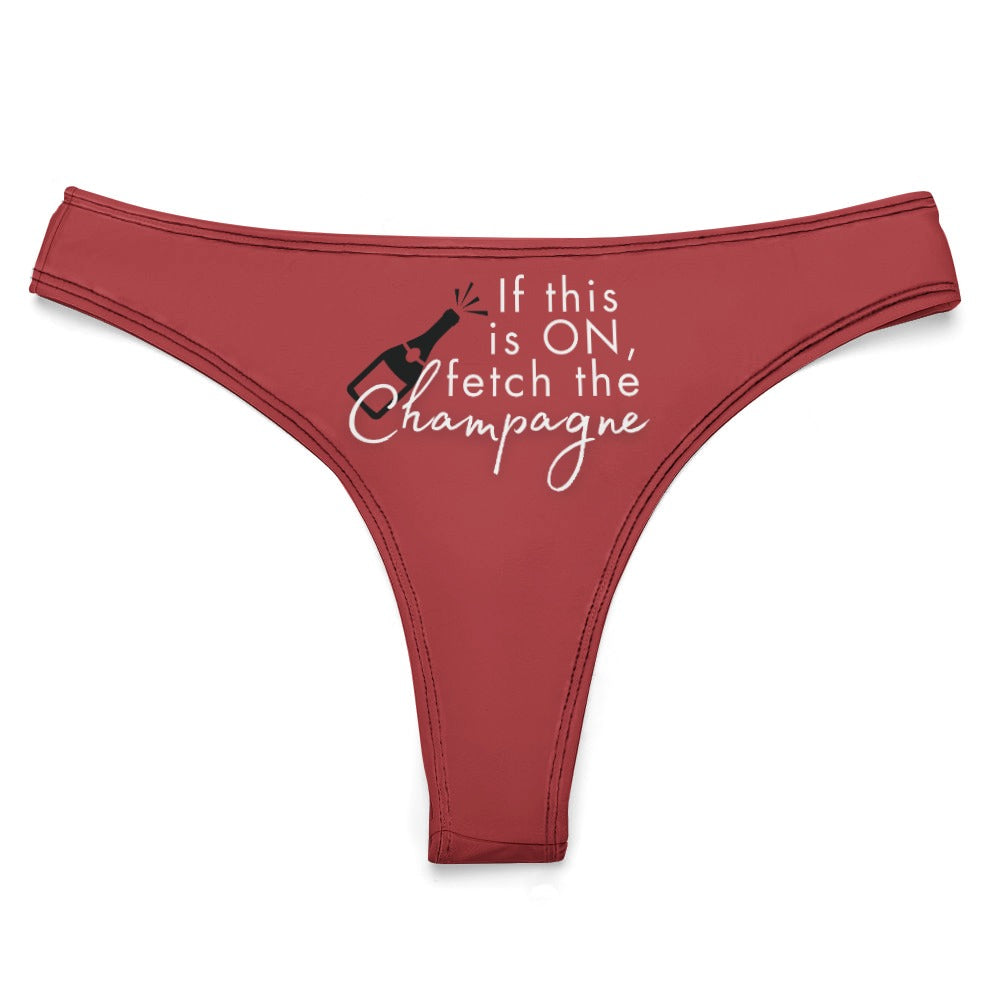 Midnight Mischief Champagne Thong - GetGifts